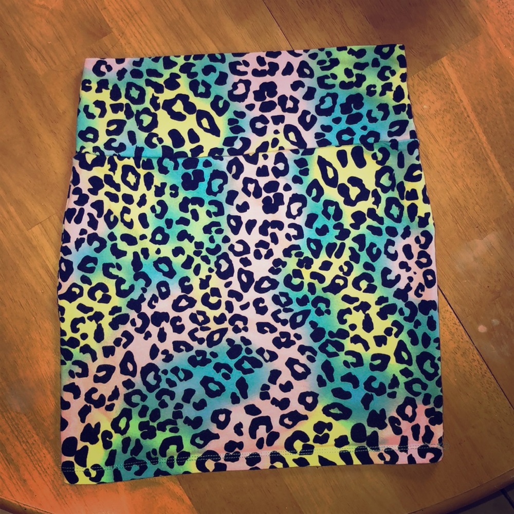 Colorful Vibrant High Waisted fitted skirt